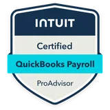 Intuit Certified QuickBooks Payroll ProAdvisor badge